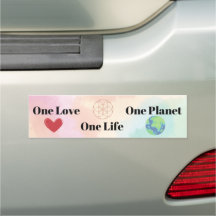 One Love One Life One Planet Bumper