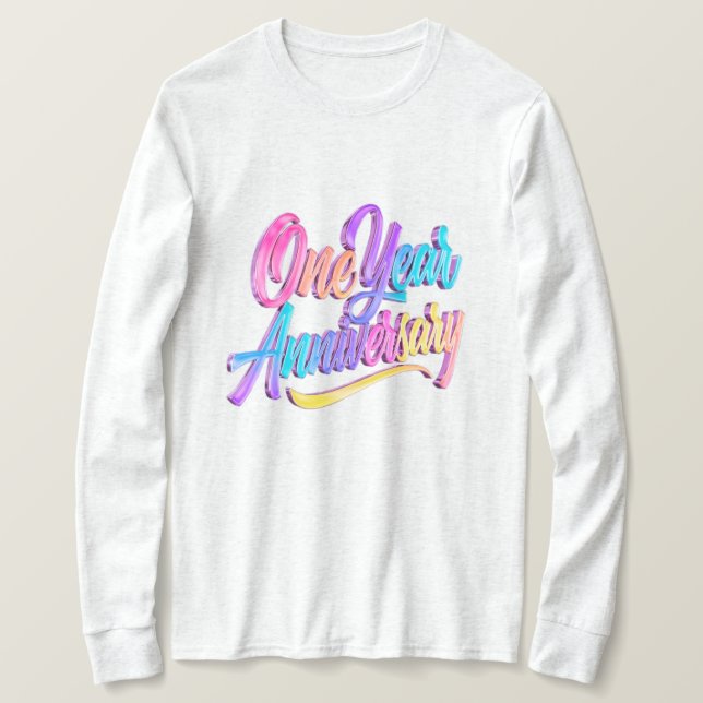 One Year Anniversary Long Sleeves Top (Frente do Design)