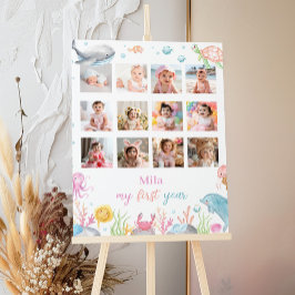 Oneder The Sea Birthday 12 Foto Milestone Poster