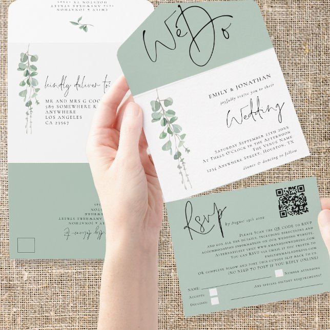 Ontem, Eucalyptus Fazemos Casamento com Código QR (Convenient all in one invitation and rsvp.)