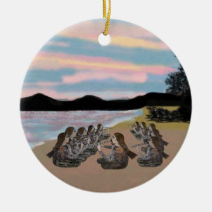 Onze gaiteiros que conduzem o ornamento