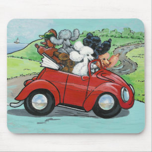 Oodles de Poodles Vintage Mousepad Conversível
