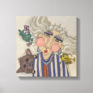 "Ooh La La" Retrato Caprichoso Impressão em Tela