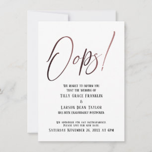 Oops! Anúncio de casamento encantado