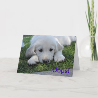 Oops, eu sou cartão pesaroso da desculpa