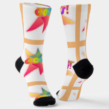 Oops! Meias de Cabine Jargon da Lista Quadrada