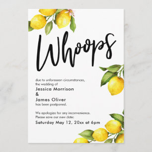 Opa Cartão de Convite de Noivado Adiado com Aquare