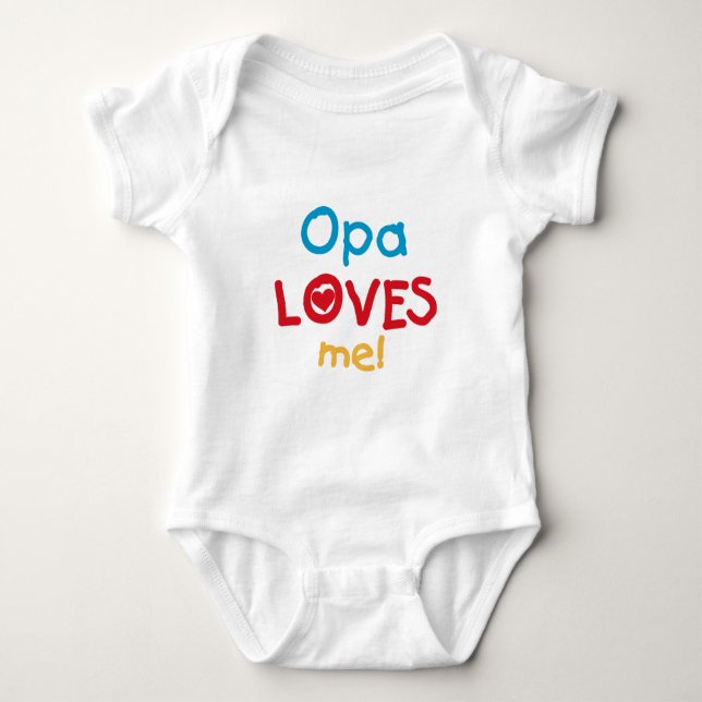 Opa me ama T-shirts e presentes (Frente)