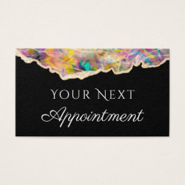 opal no Cartão de Compromisso preto