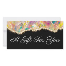 opal no certificado de presente preto