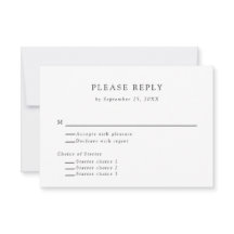 Opção de Acionador de RSVP Preto e Branco Simples