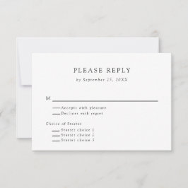 Opção de Acionador de RSVP Preto e Branco Simples