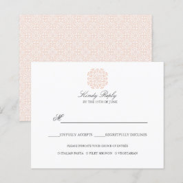 Opção de menu CHic Azulejos elegantes PINK WEDDING