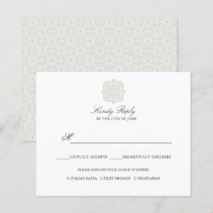 Opção de menu RESPOSTA DE WEDDING elegante para Az