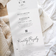 Opção de Refeição Simples de QR Moderna de Chic El