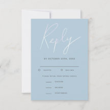 Opção de RSVP de Refeições de Casamento de Script 