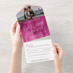 Opção de solicitação de música RSVP Ruby Wedding 4