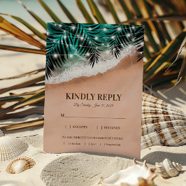 Opções de Entrada de RSVP para Casamento na Praia 