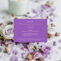 Opções de Janto de lavanda Cartão RSVP de Casament