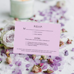 Opções de Janto de Lavanda pálida Cartão RSVP II d