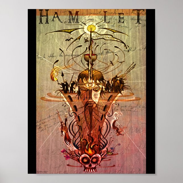Opções de POSTER de Shakespeare 'Hamlet' (Frente)