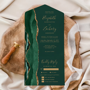 Opções de Refeição Ágata Verde Esmeralda Casamento