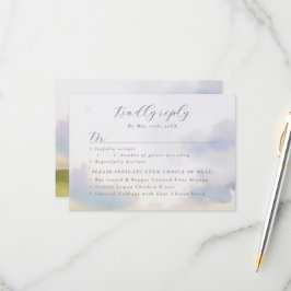 opções de refeição RSVP w de nuvens de paisagem de