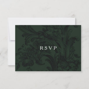 Opções de refeições RSVP w decorativas vitorianas