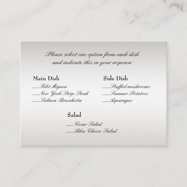 Opções do menu Pavão Inserir (Frente)