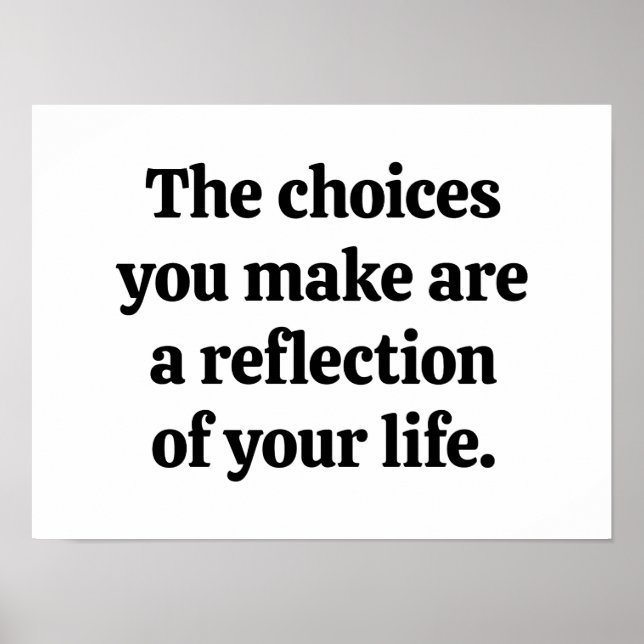 Opções que você faz Poster (Frente)