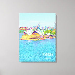 Opera House Sydney Harbour water view Canvas Print