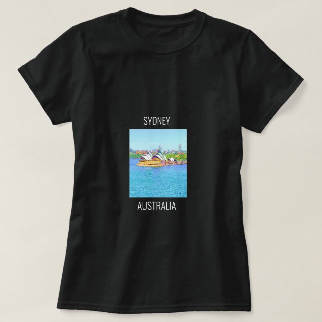 Opera House Sydney Harbour water view T-Shirt (Frente do Design)