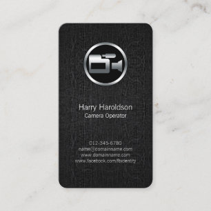 Operador da câmera Cartão de visita de Grunge Pr