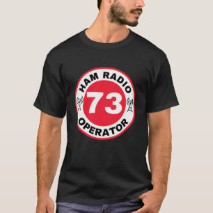 Operador de Rádio Amador 73 Camiseta Vermelha