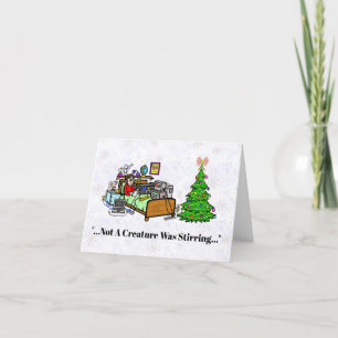 Operador De Rádio Ham No Cartão De Natal Da Bed