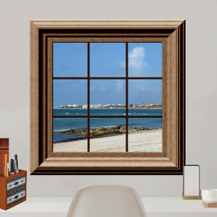 Opinião de relaxamento da cena da praia do poster