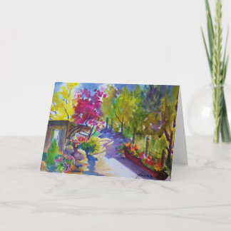 Opinião do ar de Plein de meu cartão do ~ do