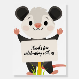 Opossum Custom Text Thanks for Celebrating with Us