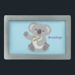 Óptica de desenho animado, feliz e bonito<br><div class="desc">Este coala marsupial bonitinho está gostando de um lanche e acenando olá. Desenhado no estilo de ilustração de desenho animado.</div>