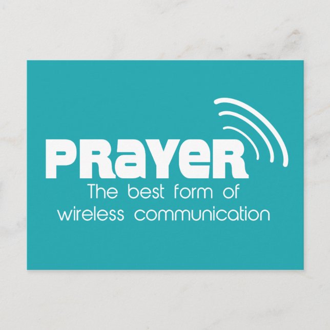 Oração a melhor forma de cartão postal de Comunica (Frente)