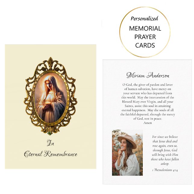 Oração à Virgem Maria Memorial Católica Cartão de  (Criador carregado)