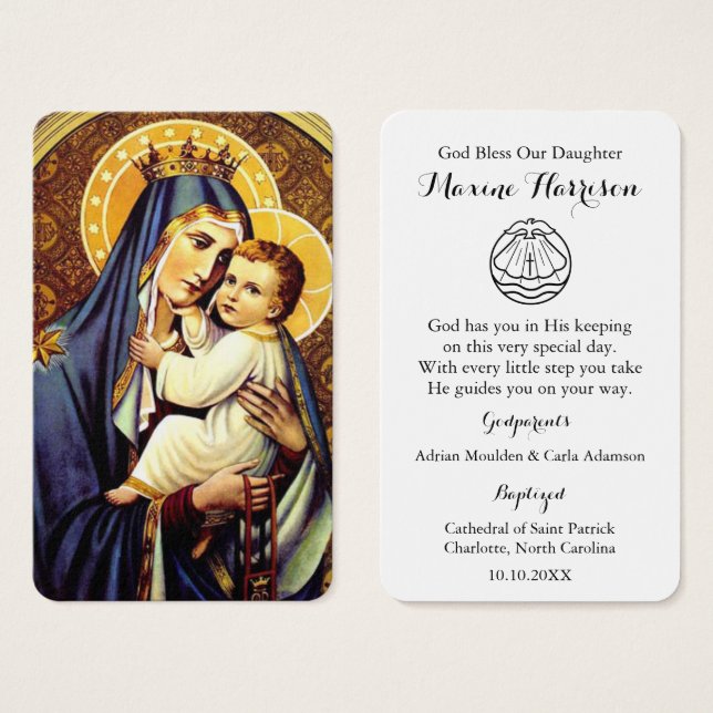 Oração Batismo | Carmel (Frente & Verso)