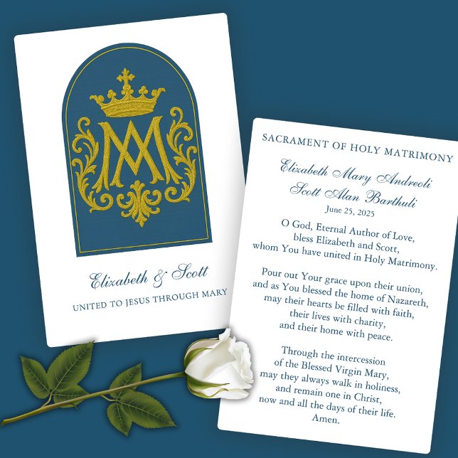 Oração Católica de Casamento Azul Mariana (Criador carregado)