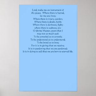 Oração da Rua. Francis Poster