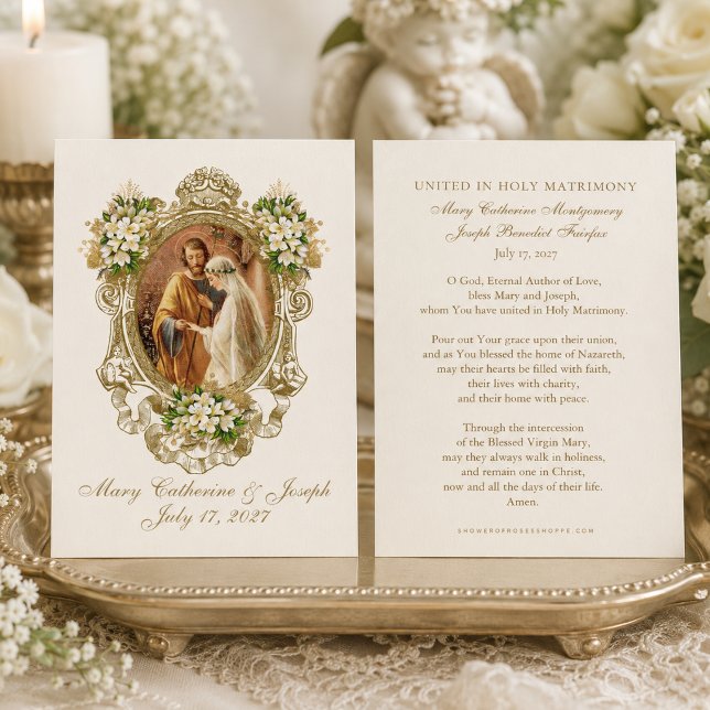 Oração de Casamento Tradicional Católica Floral Do (Criador carregado)