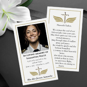 Oração de Foto de Funeral para Aviação Moderna de 