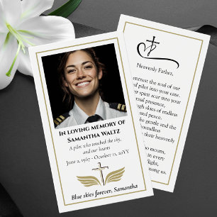 Oração de Foto de Funeral para Piloto Aviação Mode