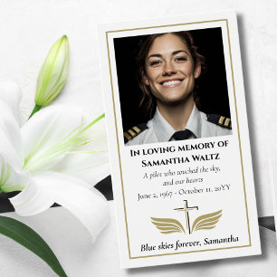 Oração de Foto de Funeral para Piloto Aviação Mode