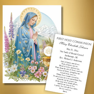 Oração de Recordação do Alasca para a Primeira Com