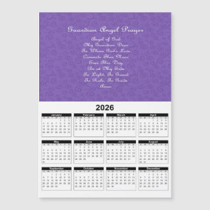 Oração do Anjo da Guarda Roxo Calendário 2026